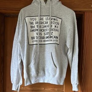 Checkpoint Charlie Museum Gray Graphic Hoodie